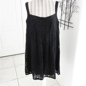 New As U Wish Black Lace Babydoll Sleeveless Flouncy Dress XXXL / 3X / 3XL NWT